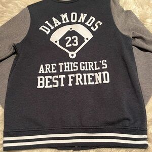 SportsTek Women’s Blue/Grey Baseball Diamond Jacket. Size L